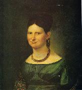 Georg Friedrich Kersting Dame mit Schal oil